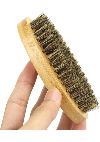 Fırça Stili Bambu Ahşap Saplı Sakal Fırçası ile Yüksek Li Domuzu Kıl Sakal Fırçaları (Yurt Dışından) modelleri