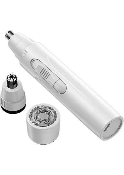 Beyaz Stil Erkekler Için Burun Saç Düzeltici USB Şarj Edilebilir Burun Düzeltici Su Geçirmez Erkekler Kadınlar Için Taşınabilir Yüz Saç Düzeltici Vücut Bakım Seti (Yurt Dışından)