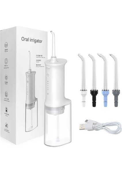 Beyaz Stil Diş Oral Irrigator Diş Duşu Taşınabilir Su Ipliği Dişler Için F305 Şarj Edilebilir Diş Ipi Su Jeti Seyahat Çantası ile (Yurt Dışından)