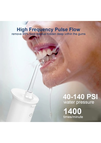 Beyaz Stil Diş Oral Irrigator Diş Duşu Taşınabilir Su Ipliği Dişler Için F305 Şarj Edilebilir Diş Ipi Su Jeti Seyahat Çantası ile (Yurt Dışından)