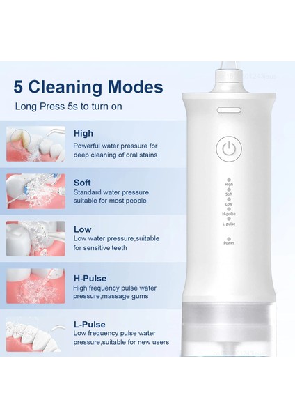 Beyaz Stil Diş Oral Irrigator Diş Duşu Taşınabilir Su Ipliği Dişler Için F305 Şarj Edilebilir Diş Ipi Su Jeti Seyahat Çantası ile (Yurt Dışından)