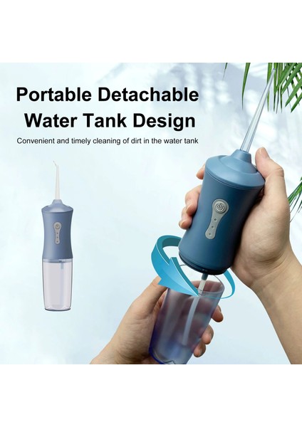 Mavi Stil Driyau 4 Temiz Meme Su Flosser Taşınabilir Oral Irrigator Jet USB Şarj Edilebilir Su Geçirmez Irrigator Diş Ev Aletleri (Yurt Dışından)