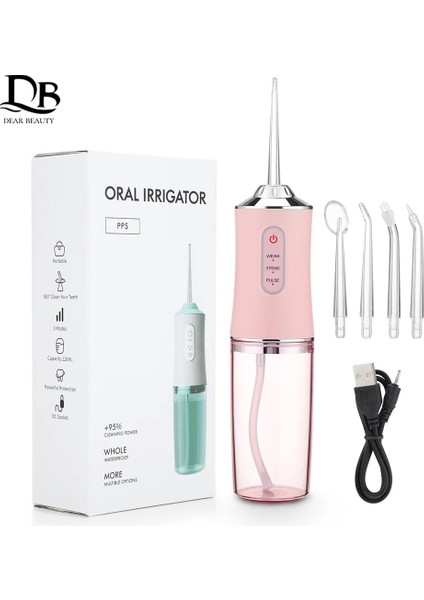 Yeşil Stil Diş Diş Duşu Oral Irrigator Su Jeti Kürdan Pm 3 Modlu Diş Temizleyici Diş Fırçası Ağız Hijyeni Temizleme Makinesi (Yurt Dışından)