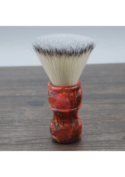 Mavi Stil Ds 26MM Yumuşak Plat Top Sentetik Saç Tıraş Fırçası, Erkek Sakal Araçları Için Renkli Reçine Saplı (Yurt Dışından)