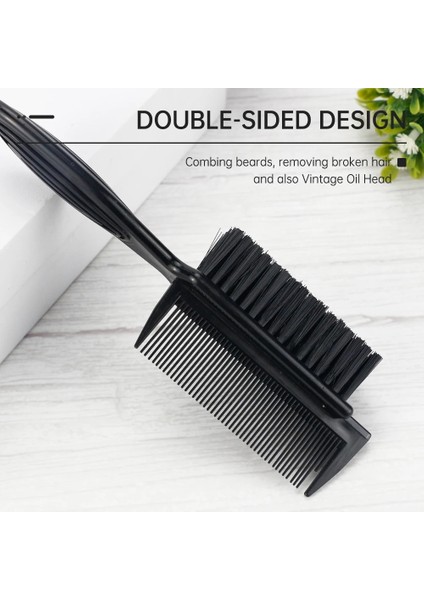 Fırça Stili Pro Çift Taraflı Sakal Fırçası Berber Boyun Tarağı Solma Fırçası Erkek Yüz Saç Temizleme Aracı Boyun Çoklu Yüz Silgi Fırçası (Yurt Dışından) fiyatları