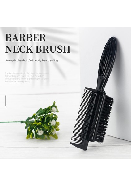 Fırça Stili Pro Çift Taraflı Sakal Fırçası Berber Boyun Tarağı Solma Fırçası Erkek Yüz Saç Temizleme Aracı Boyun Çoklu Yüz Silgi Fırçası (Yurt Dışından) modelleri