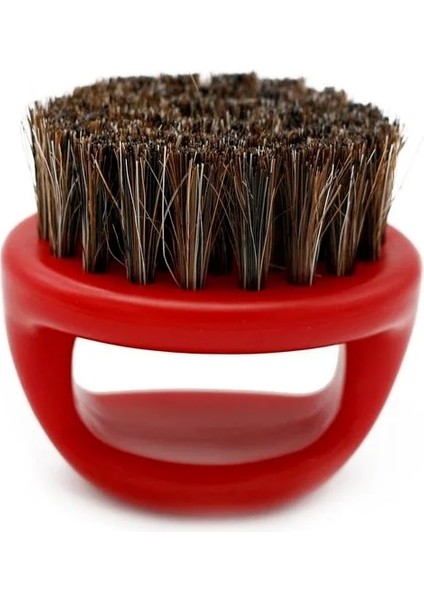 Beyaz-Siyahsaç Stili Halka Tasarım At Kıl Erkek Tıraş Fırçası Plastik Taşınabilir Berber Sakal Fırçaları Salon Yüz Temizleme Jilet Fırçası (Yurt Dışından)