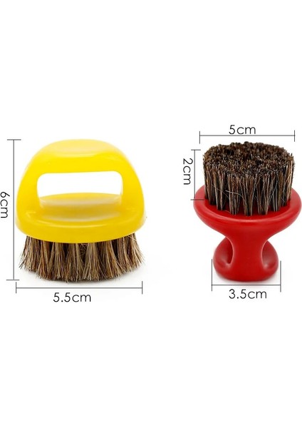 Beyaz-Siyahsaç Stili Halka Tasarım At Kıl Erkek Tıraş Fırçası Plastik Taşınabilir Berber Sakal Fırçaları Salon Yüz Temizleme Jilet Fırçası (Yurt Dışından)