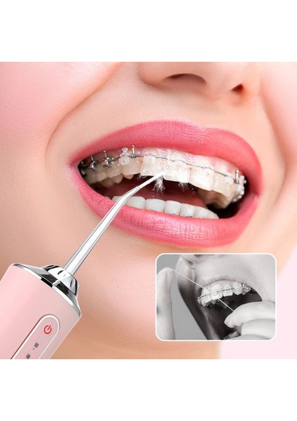 Beyaz Stil Taşınabilir Oral Irrigator USB Şarj Edilebilir Diş Su Flosser Su Jeti Ipi Kürdan 4 Jet Tml 3 Mod Ipxrpm (Yurt Dışından)