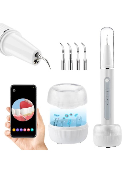 V01PRO Tarzı Diş Diş Beyazlatma Elektrikli Ultrasonik Diş Temizleyici Çay Duman Lekeleri Diş Taşı Tartar Kaldırma Görsel (Yurt Dışından) fırsatları