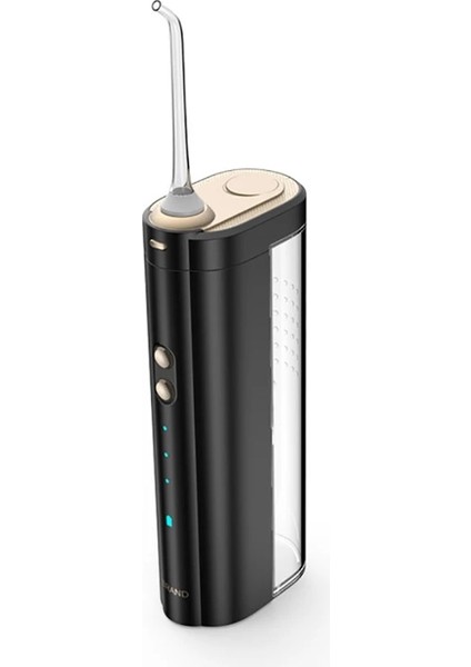 Siyah Stil 150 ml Su Flosser Akülü Diş Ağız Sulama Cihazı, 2 Jet Uçlu, Pil Göstergesi, Diş Telleri Için Şarj Edilebilir Ağız Sulama Cihazı (Yurt Dışından)