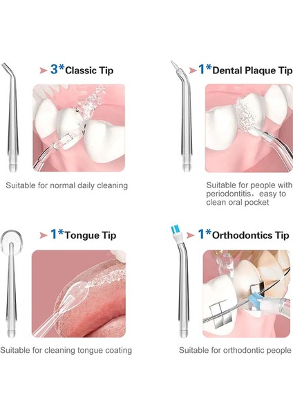 Beyaz Stil Diş Su Jeti Oral Irrigator Dişler Için Diş Ölçekleyici Diş Pensesinde Diş Beyazlatma Ağız Yıkama Makinesi Elektrikli Kürdan (Yurt Dışından)