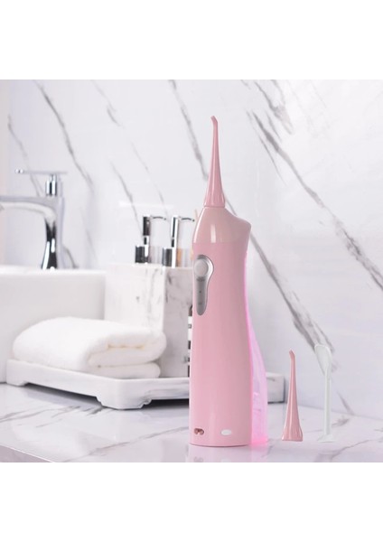 Pembe Tarzı Elektrikli Oral Irrigator Taşınabilir Değiştirilebilir Diş Ölçekleyici Diş Pensesinde Diş Pensesinde Su 150 ml Tankı 360 Döner Nozullar (Yurt Dışından)