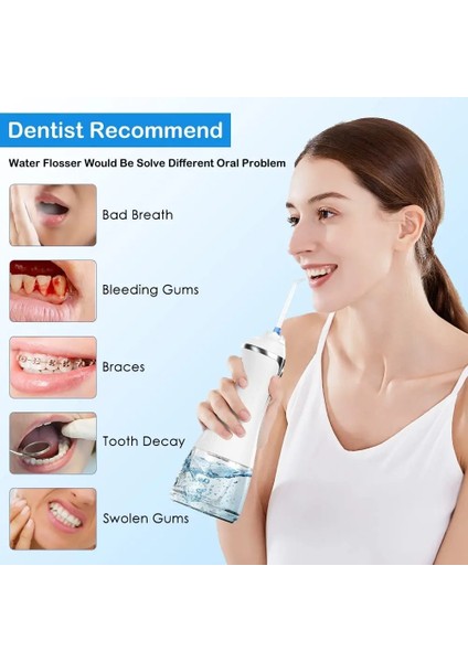 Siyah Stil 5 Mod Oral Irrigator Taşınabilir Diş Ipi USB Şarj Edilebilir Diş Duşu Jet Irrigator Diş Diş Temizleyici + Çanta Hediyeler Için (Yurt Dışından) fırsatları