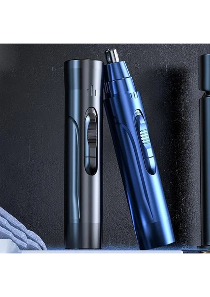 Siyah Stil Burun Saç Düzeltici Erkekler Için USB Şarj Edilebilir Burun Düzeltici Su Geçirmez Kolay Temizlik Ağrısız Kaş Yüz Saç Düzeltici (Yurt Dışından)