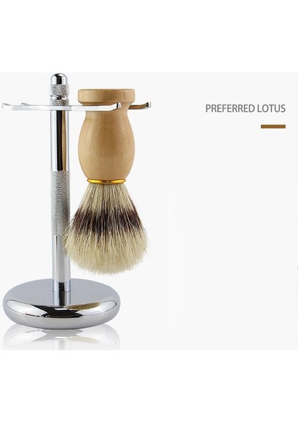 1 Adet Erkekler Tıraş Sakal Fırçası Porsuk Saç Tıraş Ahşap Saplı Yüz Temizleme Cihazı Yüksek Pro Salon Aracı Jilet Fırçası (Yurt Dışından) fiyatları