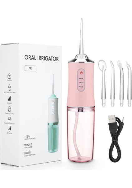 6886PEMBE Tarzı Tartar Eliminator Diş Irrigator Su Flosser Su Pensesinde Diş Ipi Diş Jet Ölçekleme Su Toplama Temizleme Taşınabilir Oral Kişisel (Yurt Dışından)