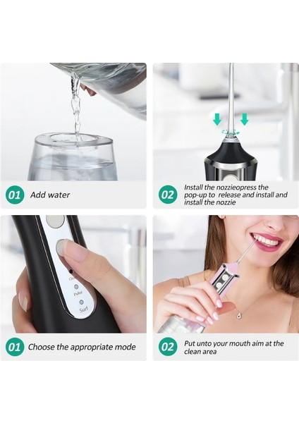 Beyaz Stil Oral Irrigator Diş Su Geçirmez Diş Temizleyici USB Şarj Edilebilir Diş Duşu Taşınabilir 300 ml Waterpulse Elektrikli Diş Yıkama (Yurt Dışından) indirimleri
