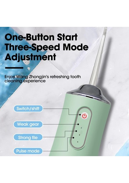 Yeşil Stil Güçlü Diş Su Jeti Pensesinde Ağız Yıkama Makinesi Taşınabilir Oral Irrigator Diş Beyazlatma Diş Temizleme Sağlık (Yurt Dışından)