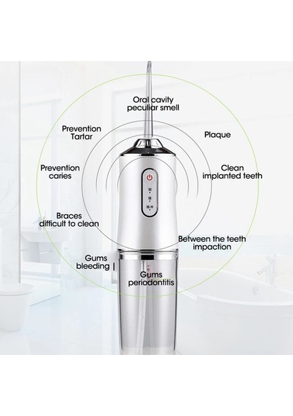 Yeşil Stil Güçlü Diş Su Jeti Pensesinde Ağız Yıkama Makinesi Taşınabilir Oral Irrigator Diş Beyazlatma Diş Temizleme Sağlık (Yurt Dışından)