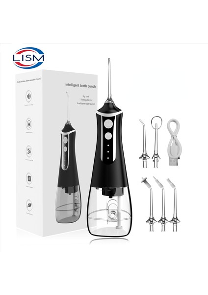 Beyaz Stil Taşınabilir Oral Irrigator Diş Duşu Diş Su Jeti Araçları Pick Temizleme Diş 300ML 5 Nozullar Ağız Yıkama Makinesi Ipi (Yurt Dışından)
