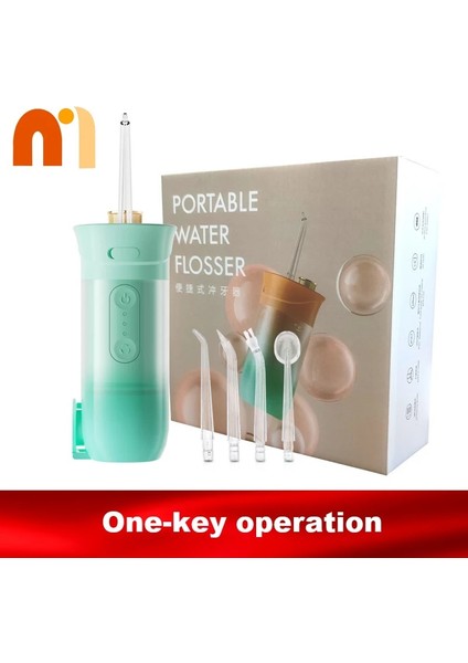 Yeşil Stil Oral Irrigator Su Flosser Taşınabilir Diş Su Jeti 3 Mod 4 Nozullar Ağız Yıkama Makinesi Ipi (Yurt Dışından)