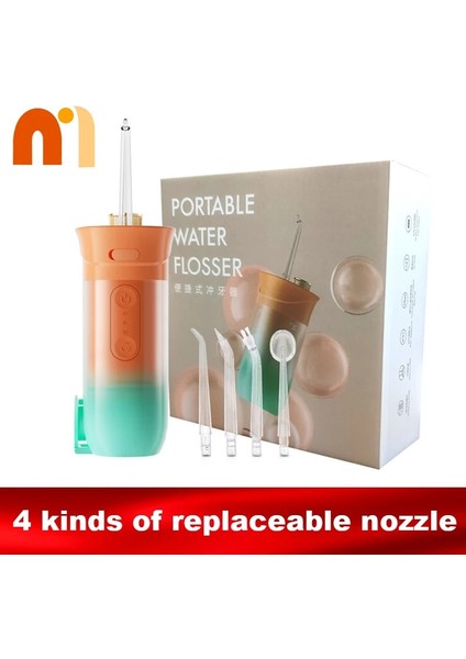 Yeşil Stil Oral Irrigator Su Flosser Taşınabilir Diş Su Jeti 3 Mod 4 Nozullar Ağız Yıkama Makinesi Ipi (Yurt Dışından)