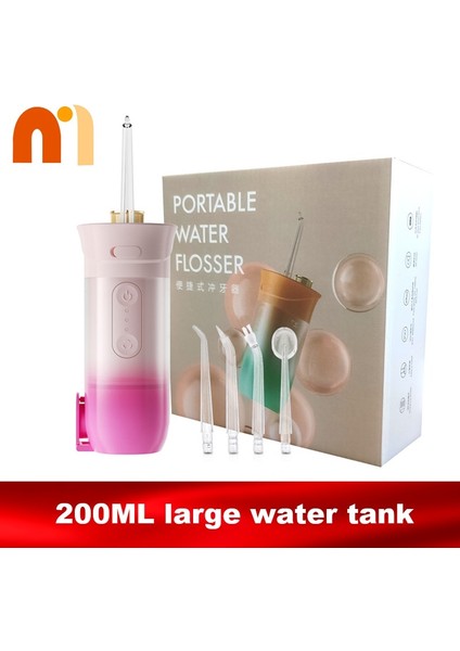 Yeşil Stil Oral Irrigator Su Flosser Taşınabilir Diş Su Jeti 3 Mod 4 Nozullar Ağız Yıkama Makinesi Ipi (Yurt Dışından)