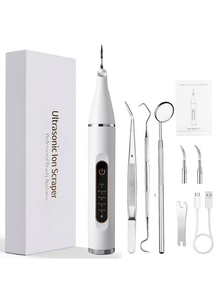 Beyaz Stil 7-In-1 Gerçek Ultrasonik Diş Temizleyici 5 Model Sonic Diş Temizleyici Tartar Plak Diş Taşı Sökücü Ağız Bakımı Diş Beyazlatma Aracı (Yurt Dışından)