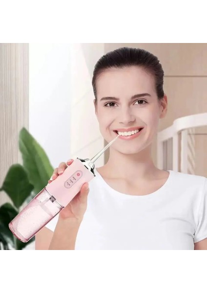 Beyaz Stil Oral Sulama Jetleri 3 Mod USB Şarj Edilebilir Diş Duşu Taşınabilir Diş Su Jeti Su Geçirmez Irrigator Diş Diş Temizleyici (Yurt Dışından)