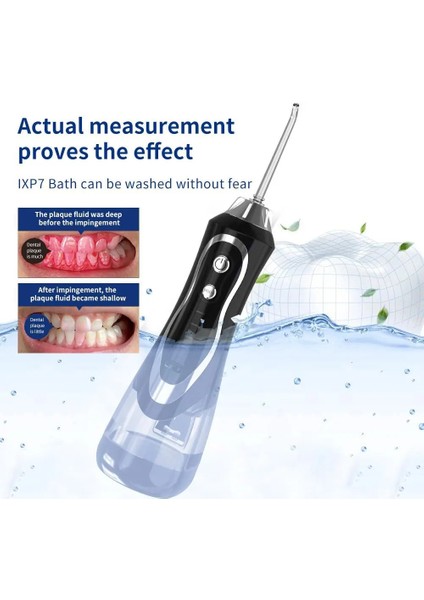 Siyah Stil Taşınabilir Oral Irrigators Diş Su Flosser Su Jeti Ipi Kürdan 4 Ağız Yıkama Makinesi Diş Beyazlatma Için 3 Mod (Yurt Dışından)