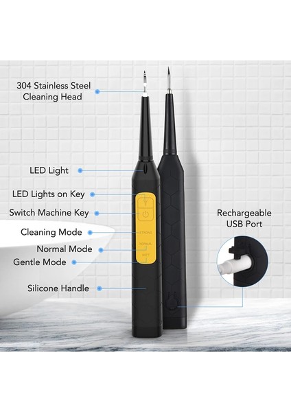 3 Adet Tarzı Taşınabilir Ultrasonik Sonic Elektrikli Diş Ölçekleyici Diş Taşı Sökücü USB Şarj Temiz Tartar Aracı Diş Beyazlatmak Ev (Yurt Dışından)