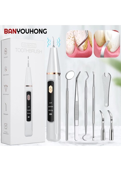 Standart Stil Ultrasonik Diş Ölçekleyici Diş Tartar Leke Elektrikli Sonic Diş Temizleme USB Taşınabilir Oral Irrigator Diş Taş Kaldırma (Yurt Dışından)