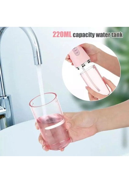 Beyaz Stil Oral Sulama Jetleri 3 Mod USB Şarj Edilebilir Diş Duşu Taşınabilir Diş Su Jeti Su Geçirmez Irrigator Diş Diş Temizleyici (Yurt Dışından)