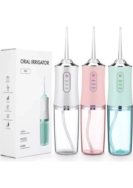 Beyaz Stil Oral Sulama Jetleri 3 Mod USB Şarj Edilebilir Diş Duşu Taşınabilir Diş Su Jeti Su Geçirmez Irrigator Diş Diş Temizleyici (Yurt Dışından)