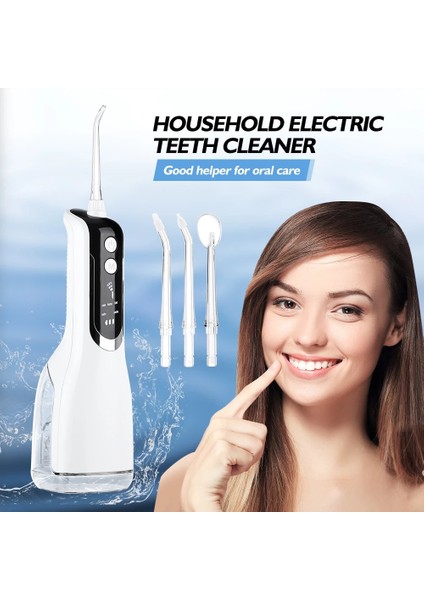 Siyah Stil Elektrikli Oral Irrigator Diş 5 Vitesli Ayarlanabilir Su Püskürtücü Diş Beyazlatma Temizleme Için Su Toplama Gargara USB Şarj Edilebilir (Yurt Dışından) modelleri