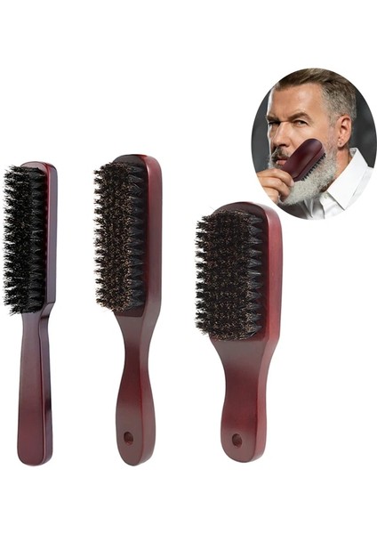 Bir Stil Ahşap Saplı Domuzu Kıl Temizleme Fırçası Kuaförlük Erkekler Sakal Fırçası Anti Statik Kuaför Saç Şekillendirici Tarak Tıraş Araçları (Yurt Dışından)
