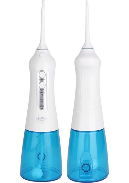 Mavi Stil USB Şarj Edilebilir Diş Duşu Oral Irrigator Diş 300ML Su Deposu Su Jeti Su Geçirmez Ipx8 Sulama Diş Temizleyici (Yurt Dışından)
