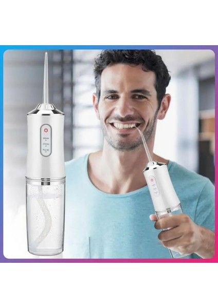 No.2 Tarzı Oral Irrigator Taşınabilir Su Flosser USB Şarj Edilebilir Su Jeti Ipi Kürdan 4 Jet Tml 3 Mod Ipxrpm (Yurt Dışından)