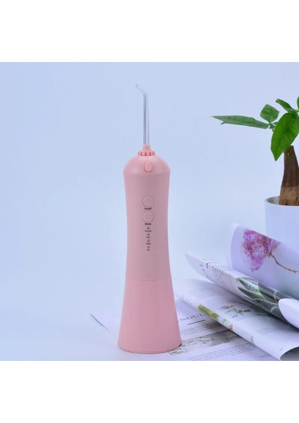 Pembe Tarzı Oral Irrigator Elektrikli Diş Temizleyici Diş Su Ipi Dönen Meme Darbe Jet Su Deposu Derin Temizlik Masajı 230 ml (Yurt Dışından)