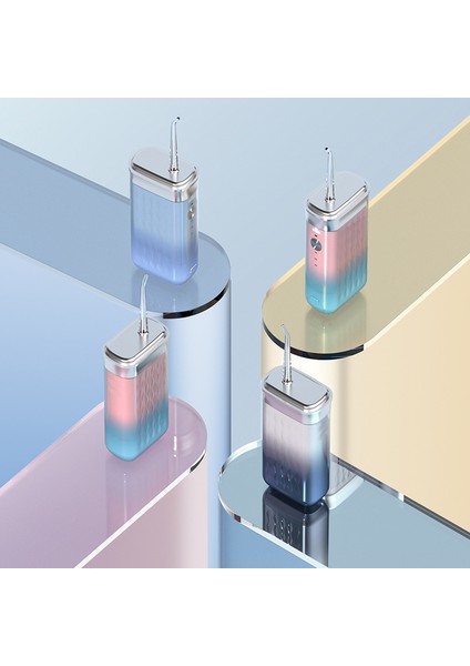 Beyaz Stil Taşınabilir Oral Irrigator USB Şarj Edilebilir Diş Duşu Kapsül Diş Çekme Su Geçirmez Ipx7 Tartar Temizleyici Diş Su Jeti (Yurt Dışından)