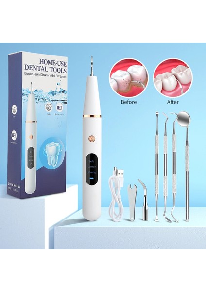 Siyah Stil Ultrasonik Diş Ölçekleyici Elektrikli Oral Diş Tartar Sökücü Matematik Plak Lekeleri Temizleyici Temizleme Diş Beyazlatma Aracı LED ile (Yurt Dışından) fırsatları