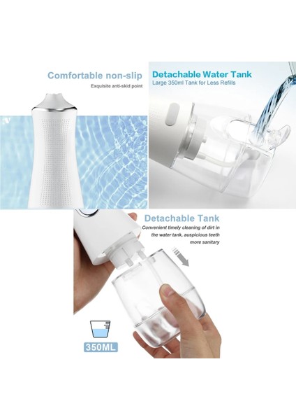Beyaz Stil Drıyau Taşınabilir Oral Irrigator Diş Duşu Diş Jet Araçları Seçim Temizleme Diş 350 ml 5 Nozullar Ağız Yıkama Makinesi Ipi (Yurt Dışından)