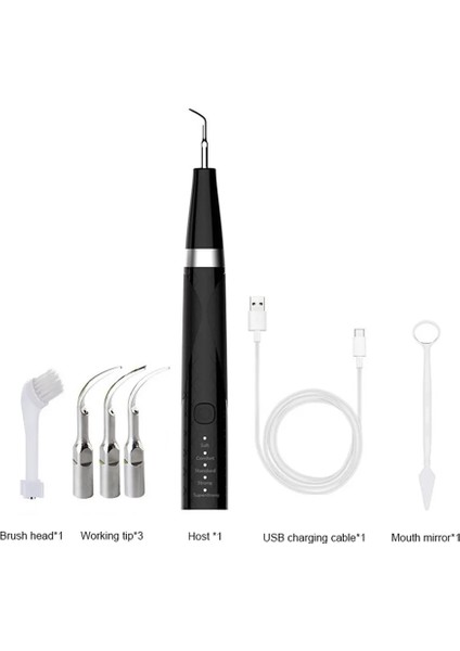 Mavi Stil 5 Mod Taşınabilir Ultrasonik Elektrikli Diş Ölçekleyici USB Diş Taşı Sökücü Diş Beyazlatma Diş Lekeleri Tartar Plak Kaldırma (Yurt Dışından)