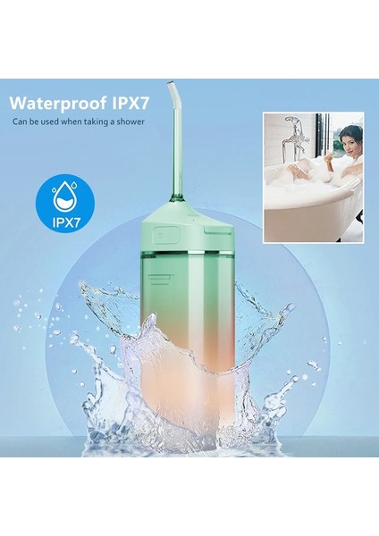 Beyaz Stil Diş Diş Temizleyici Taşınabilir Oral Sulama Su Diş Ipi USB Şarj Edilebilir Irrigator Seyahat Için Mini Su Flosser (Yurt Dışından)