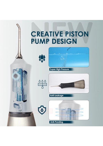 Pembe Tarzı Oral Irrigator Taşınabilir 7 Mod Şarj Edilebilir 330 ml Tankı Jet Su Geçirmez Diş Duşu Diş Su Jeti Diş Bakımı Için (Yurt Dışından)