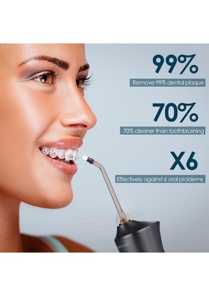 Pembe Tarzı Oral Irrigator Taşınabilir 7 Mod Şarj Edilebilir 330 ml Tankı Jet Su Geçirmez Diş Duşu Diş Su Jeti Diş Bakımı Için (Yurt Dışından)