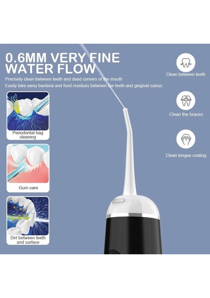Siyah Stil 4 Mod Oral Irrigator Diş Su Jeti Pensesinde USB Şarj Edilebilir Taşınabilir Su Ipliği Diş Beyazlatma Için 350ML Diş Ipi (Yurt Dışından) fiyatları