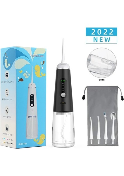 Siyah Stil 4 Mod Oral Irrigator Diş Su Jeti Pensesinde USB Şarj Edilebilir Taşınabilir Su Ipliği Diş Beyazlatma Için 350ML Diş Ipi (Yurt Dışından) modelleri
