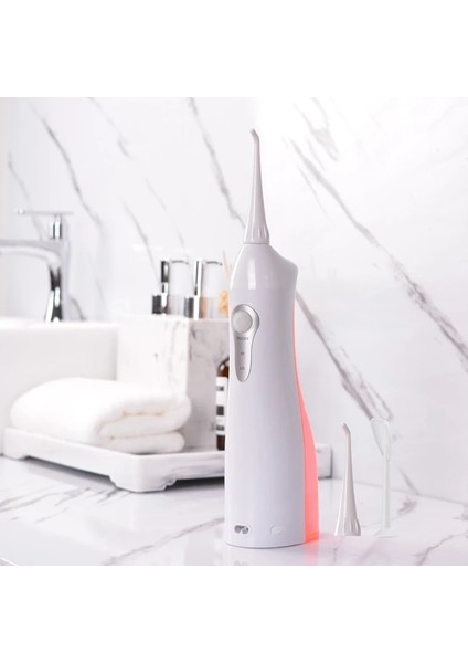 Kırmızı Stil Elektrikli Oral Irrigator Taşınabilir Değiştirilebilir Diş Ölçekleyici Diş Pensesinde Diş Pensesinde Su 150 ml Tankı 360 Döner Nozullar (Yurt Dışından)